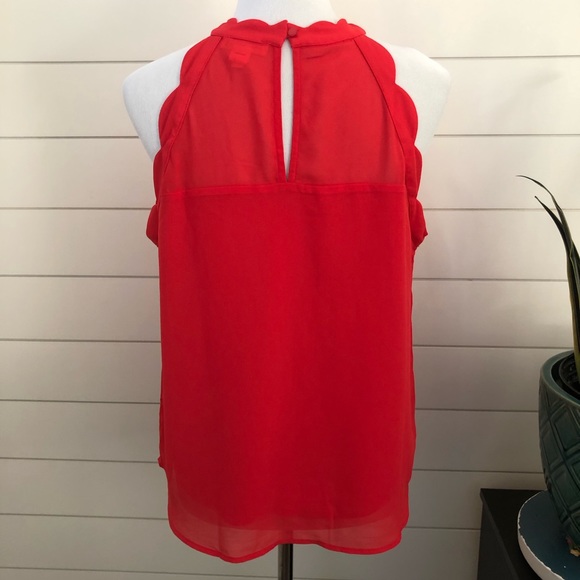 MONTEAU scallop hem sleeveless top XL - Picture 4 of 8
